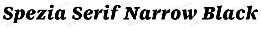Spezia Serif Narrow Black D字体转换